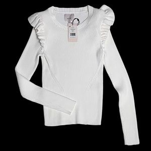 Cinq à sept Sloann Ribbed Pullover size M